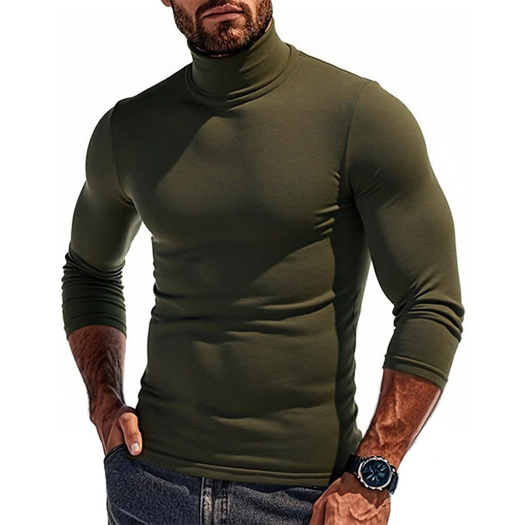 Herren Rollkragenpullover Elastisch Stretch Modern