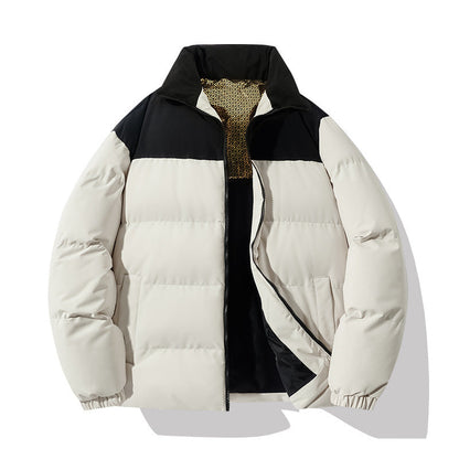 Herren Steppjacke Isoliert Warm mit hohem Kragen