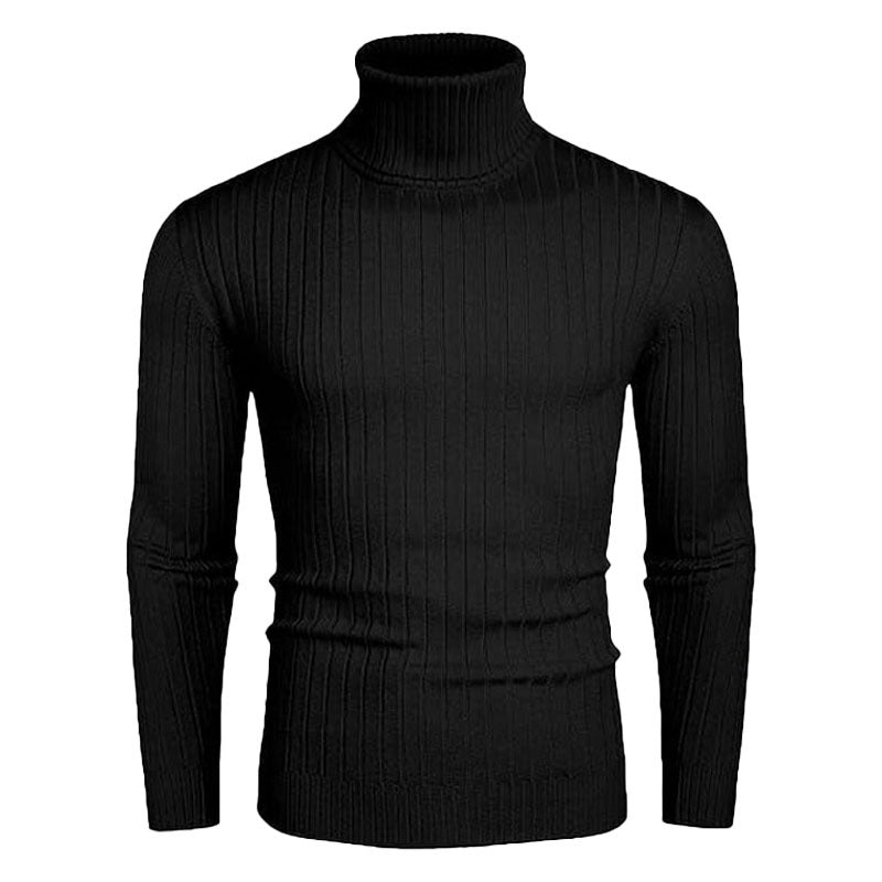 Herren Rollkragenpullover Elastisch Rippendesign Modern