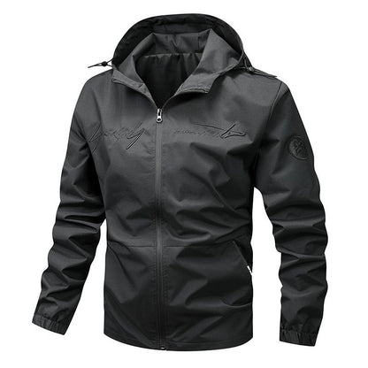 Herren Funktionsjacke Wasserdicht mit Kapuze und vielen Taschen