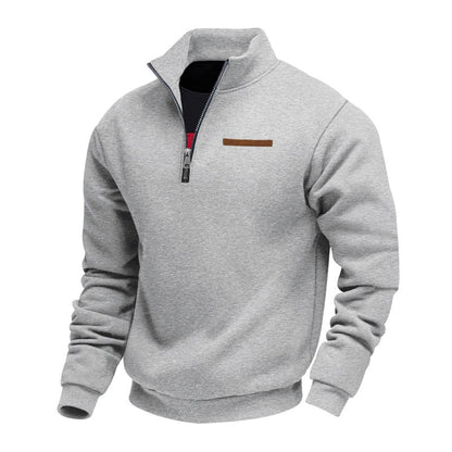 Herren Fleece-Pullover Mit Halbem Reißverschluss Warm