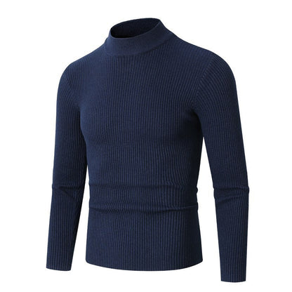 Herren Rollkragenpullover Rippenstruktur Hochwertig Elegant