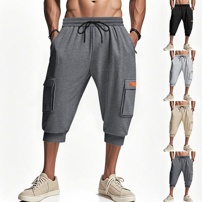 Herren Cargo Shorts mit Seiten Taschen Elastischer Bund - BerlinGlamour