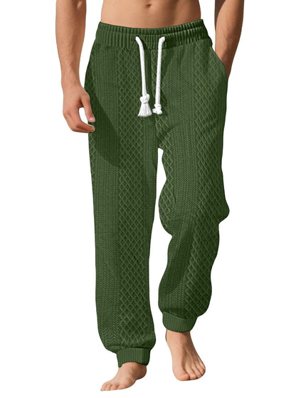 Herren Freizeithosen Bequem Kordelzug Elegant