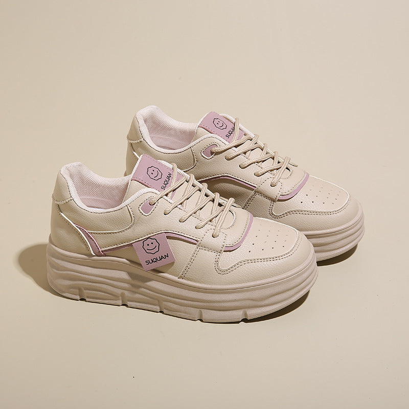 Damen Sneaker Plattform Schuhe Hoch mit Polsterung