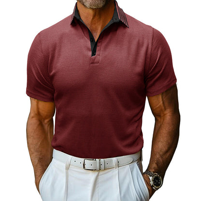 Herren Poloshirt Atmungsaktiv Strukturiert Modern