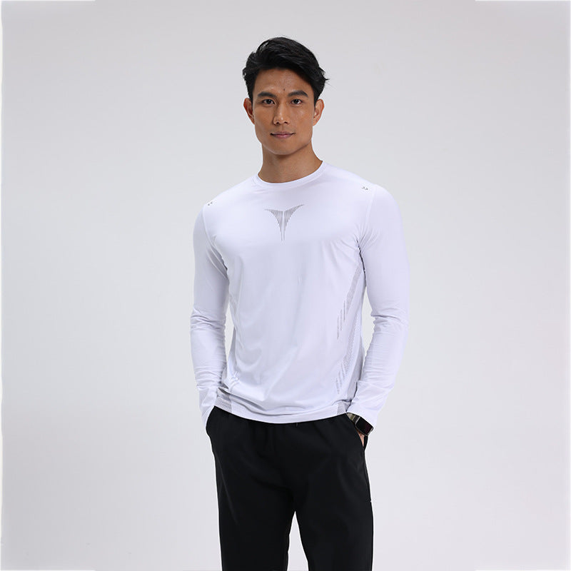 Herren Trainingsshirt Atmungsaktiv Langarm Sport