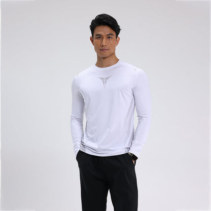 Herren Trainingsshirt Atmungsaktiv Langarm Sport