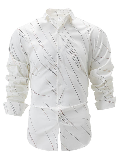 Herren Langarmhemd Modern mit Farbenfrohem Design Berlin Style