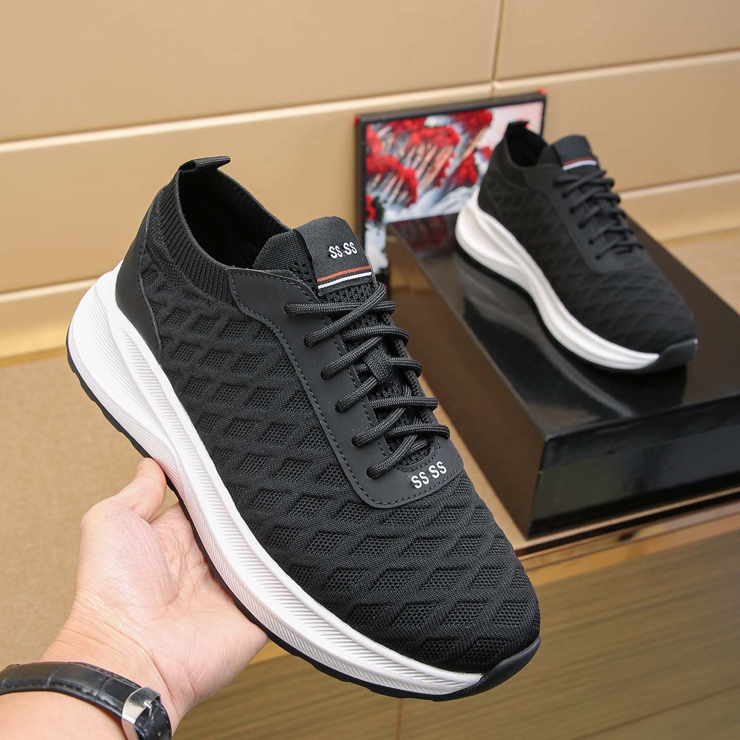 Damen Sneaker Sportlich mesh atmungsaktiv Laufschuhe