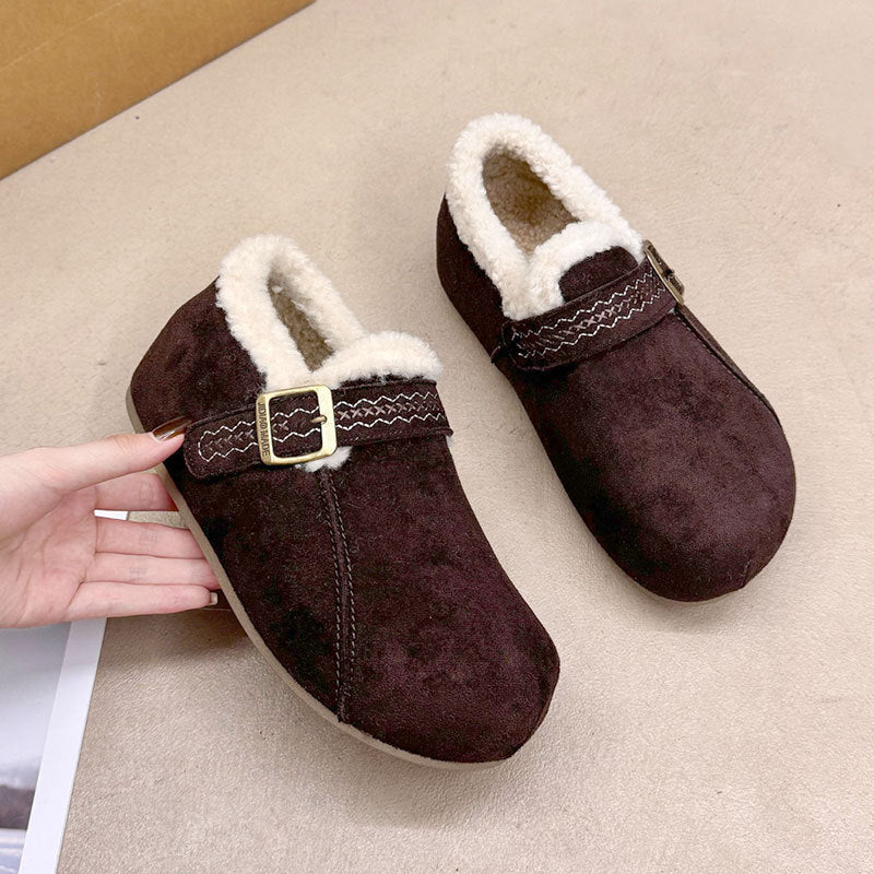 Damen Clogs Fleece gefüttert Warme Hausschuhe