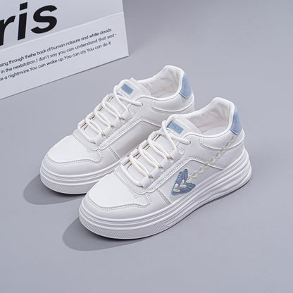 Damen Plateau Sneaker Sportlich Atmungsaktiv Elegant