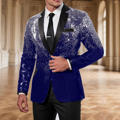 Herren Anzugblazer Elegant Pailletten Luxus Blazer Modern - BerlinGlamour