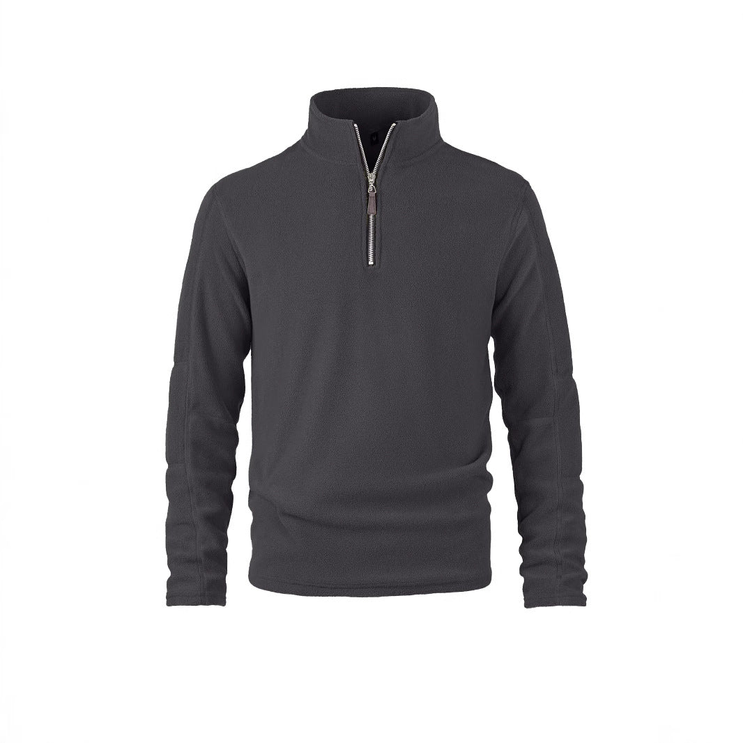 Herren Fleece-Pullover Hochkragen Warm Reißverschluss