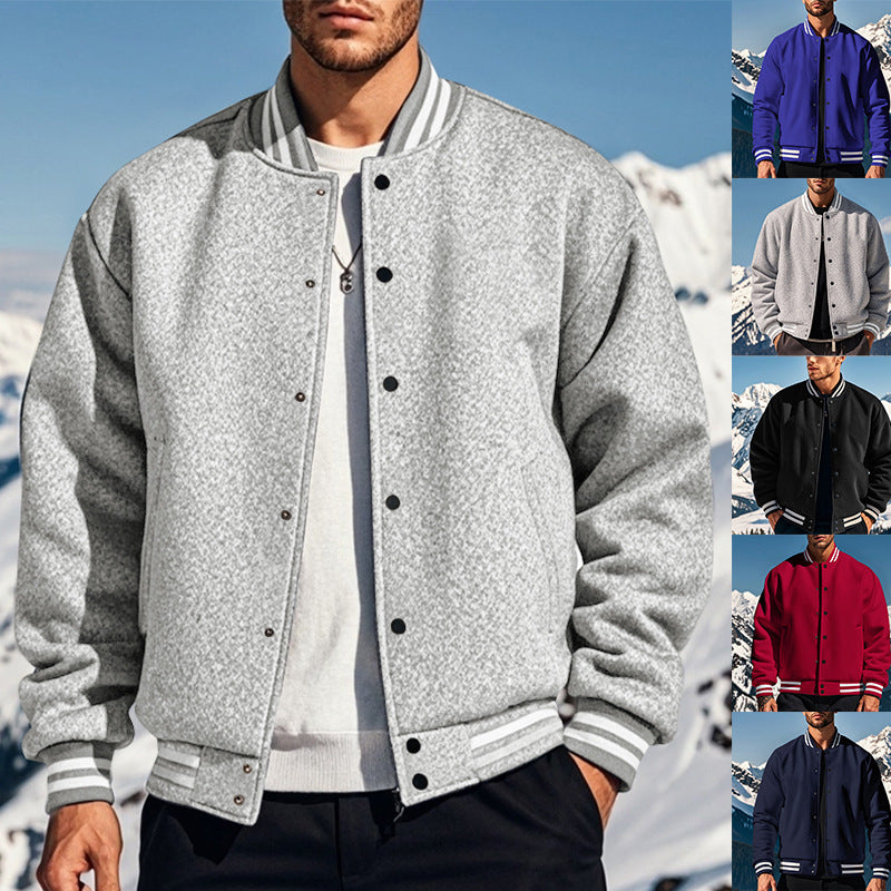Herren Bomberjacke Sportlich Kontrastbündchen Modern - BerlinGlamour