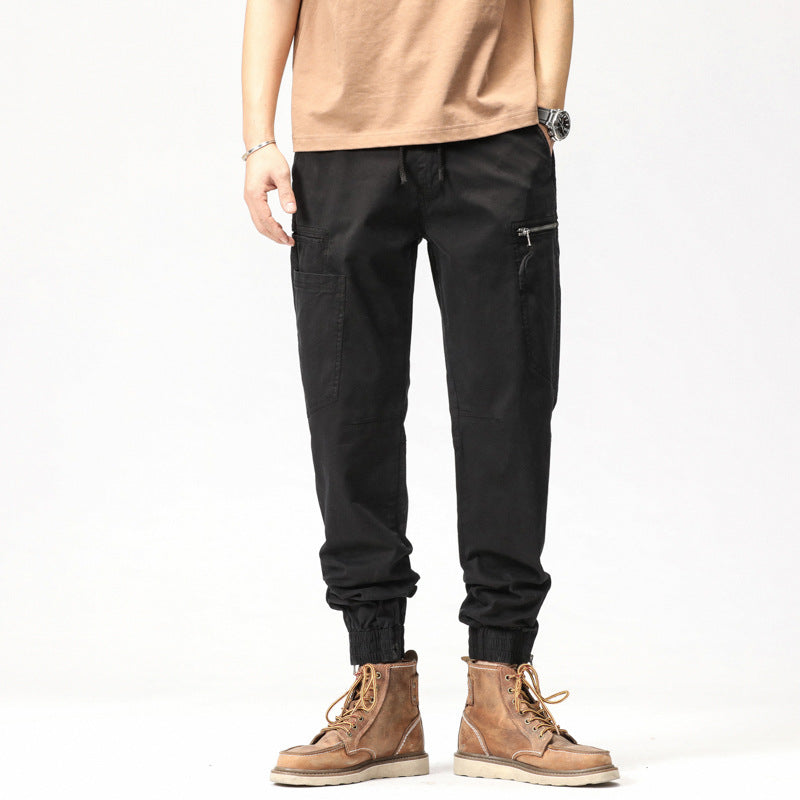 Herren Cargo-Hose Elastisch Vieltaschen Bequem