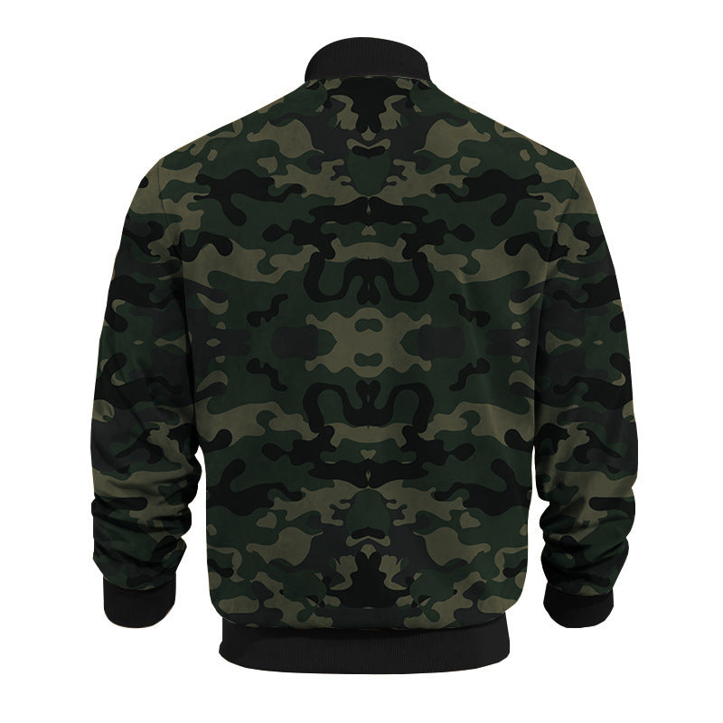Herren Bomberjacke Camouflage Modern Elastisch