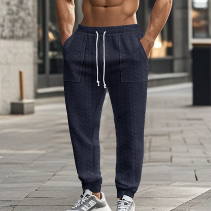 Herren Sweatpants Strukturmuster Bequem Mit Taschen