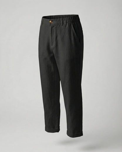 Damen Chinohose Bequem Umschlag Saum Slim Fit