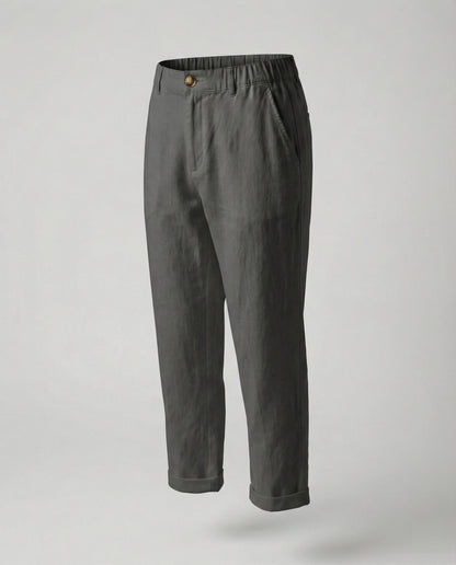 Damen Chinohose Bequem Umschlag Saum Slim Fit