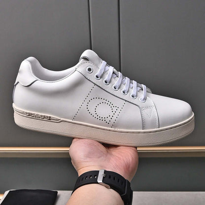 Damen Sneaker Leder Schwarz Atmungsaktiv Rutschfest