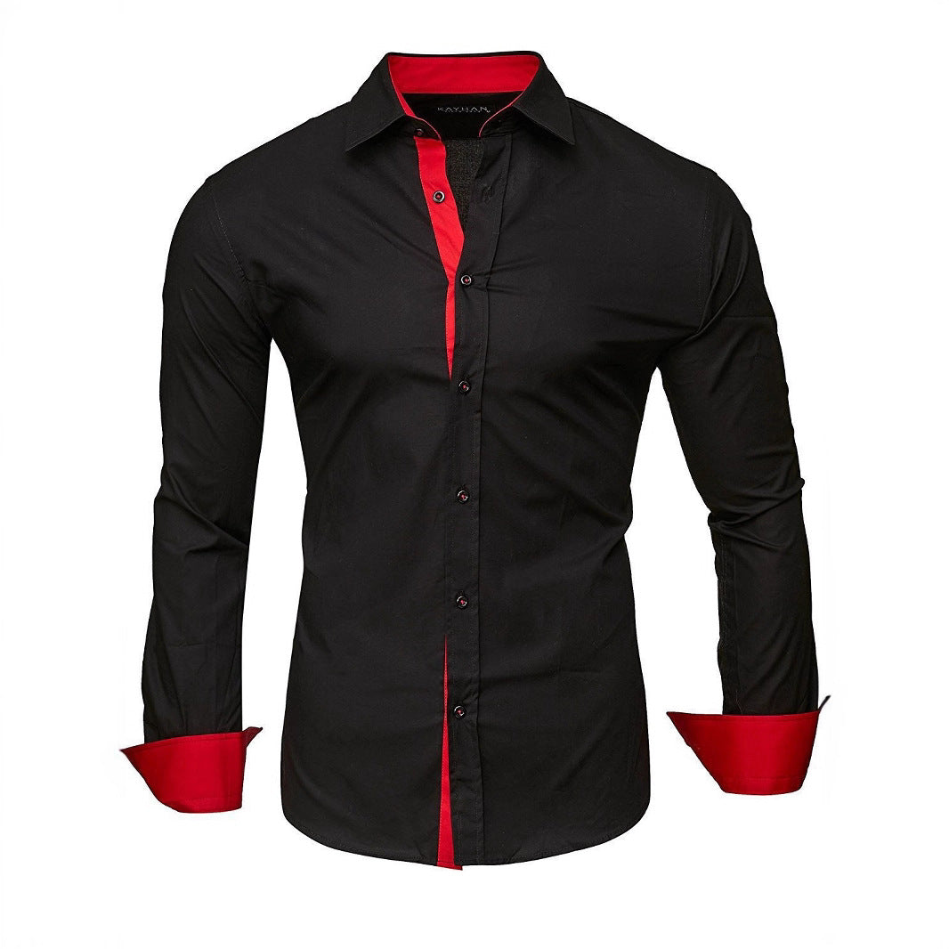 Herren Langarmhemd Slim Fit Modern Elegantes Design