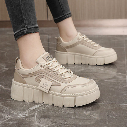 Damen Sneaker Plattform Sportlich Komfortabel