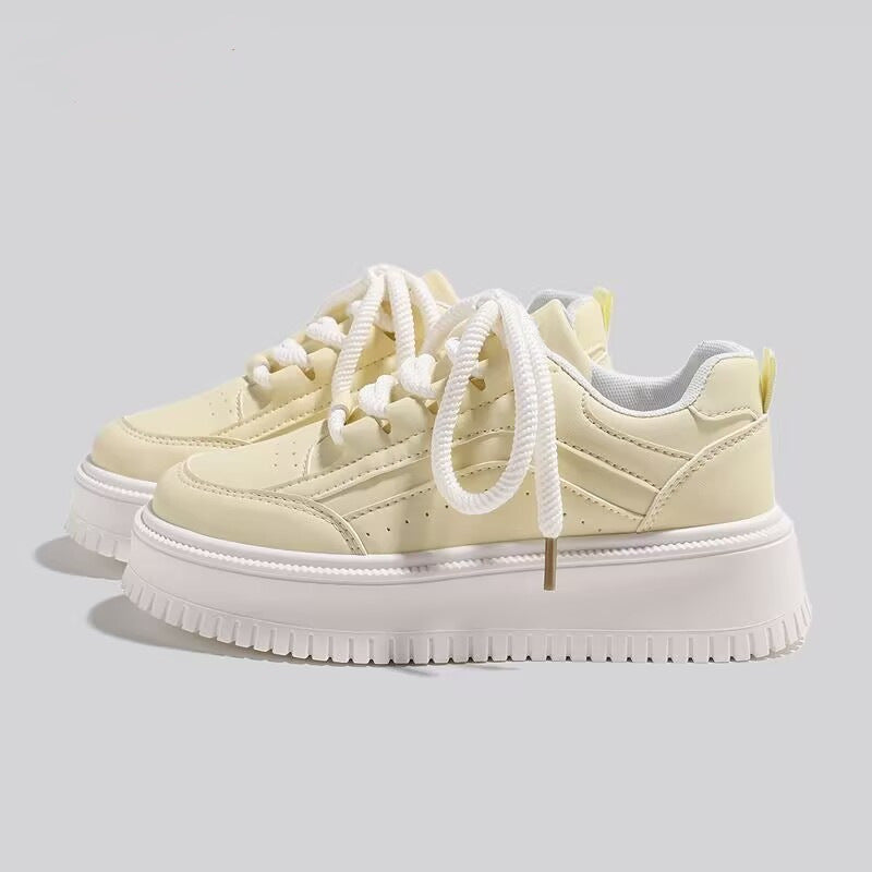 Damen Sneaker Plattform Atmungsaktiv Komfort Schuhe