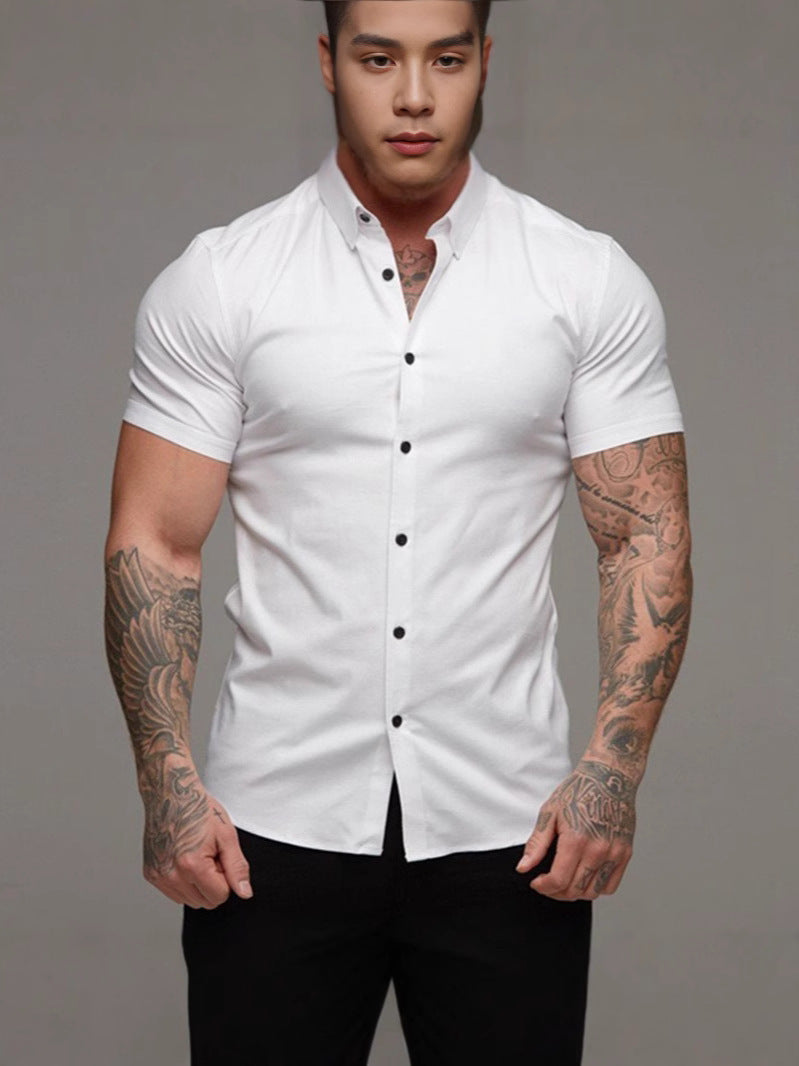 Herren Hemd Kurzarm Slim Fit Modern