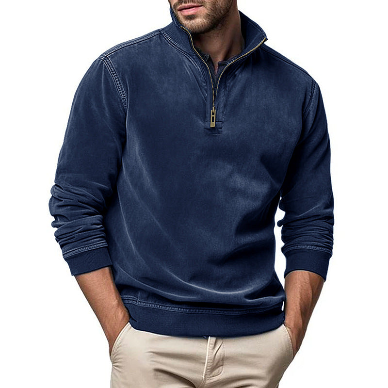 Modischer Stehkragenpullover Herren Trendy Übergröße