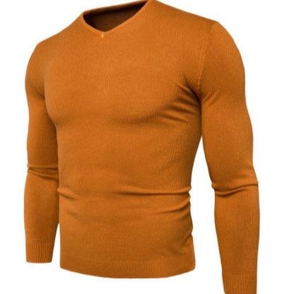 Herren Pullover Feinripp V-Ausschnitt Baumwolle Qualität - BerlinGlamour