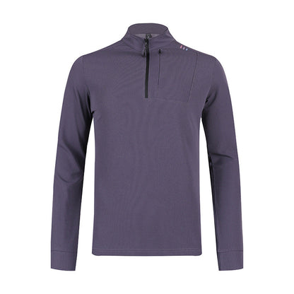 Herren Langarmshirt Funktionsshirt mit Reißverschluss Sportlich