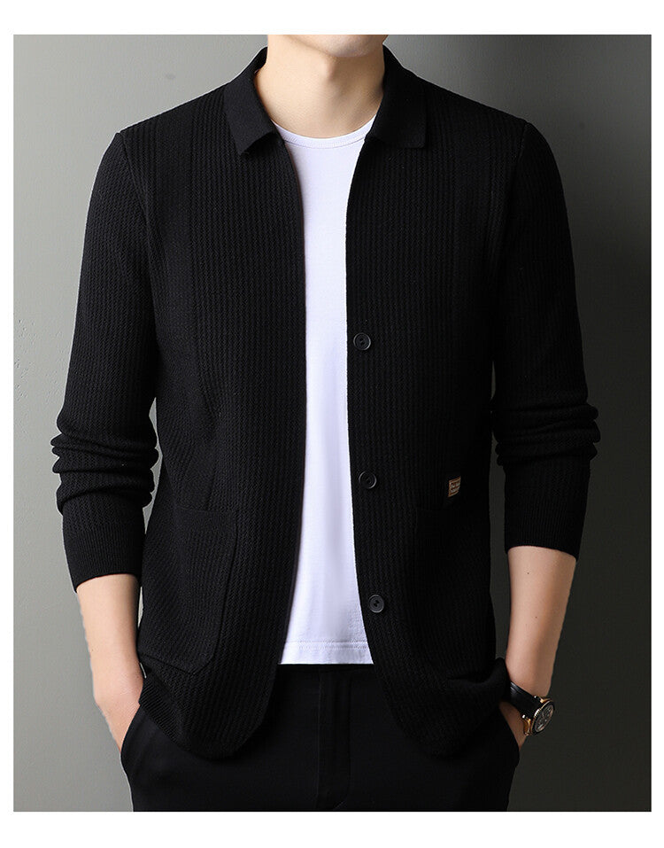 Strickcardigan Herren Lässig Strukturiert Modern