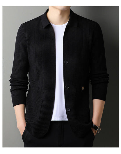 Strickcardigan Herren Lässig Strukturiert Modern