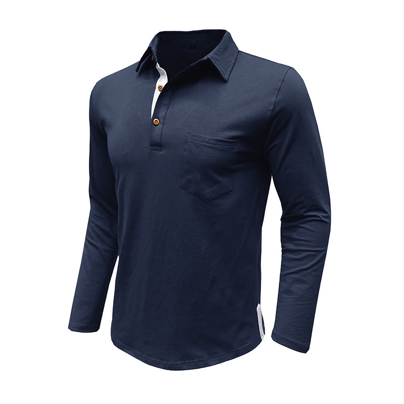 Elegantes Herren Langarmhemd Moderner Kragen