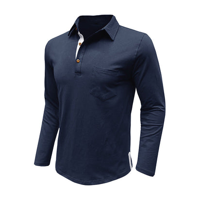 Elegantes Herren Langarmhemd Moderner Kragen
