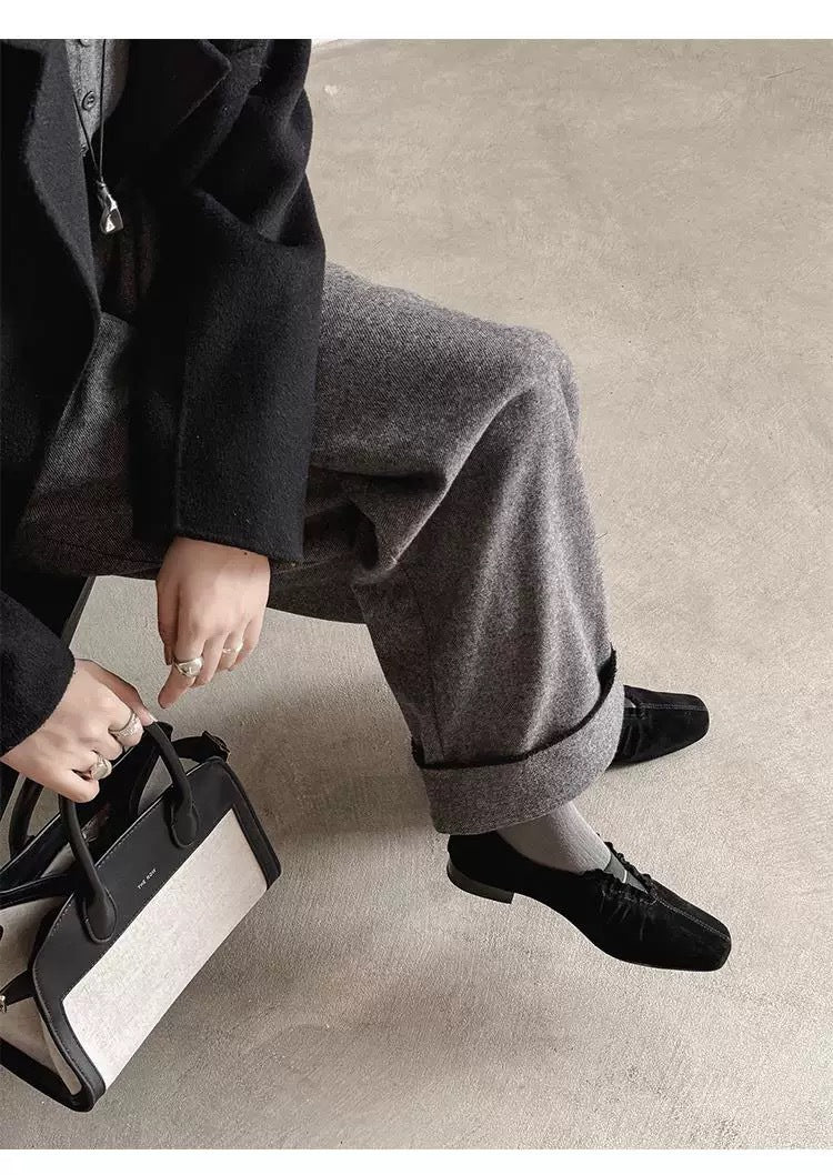 Damen Mokassins Weich Lederschuhe Schnürung Klassisch
