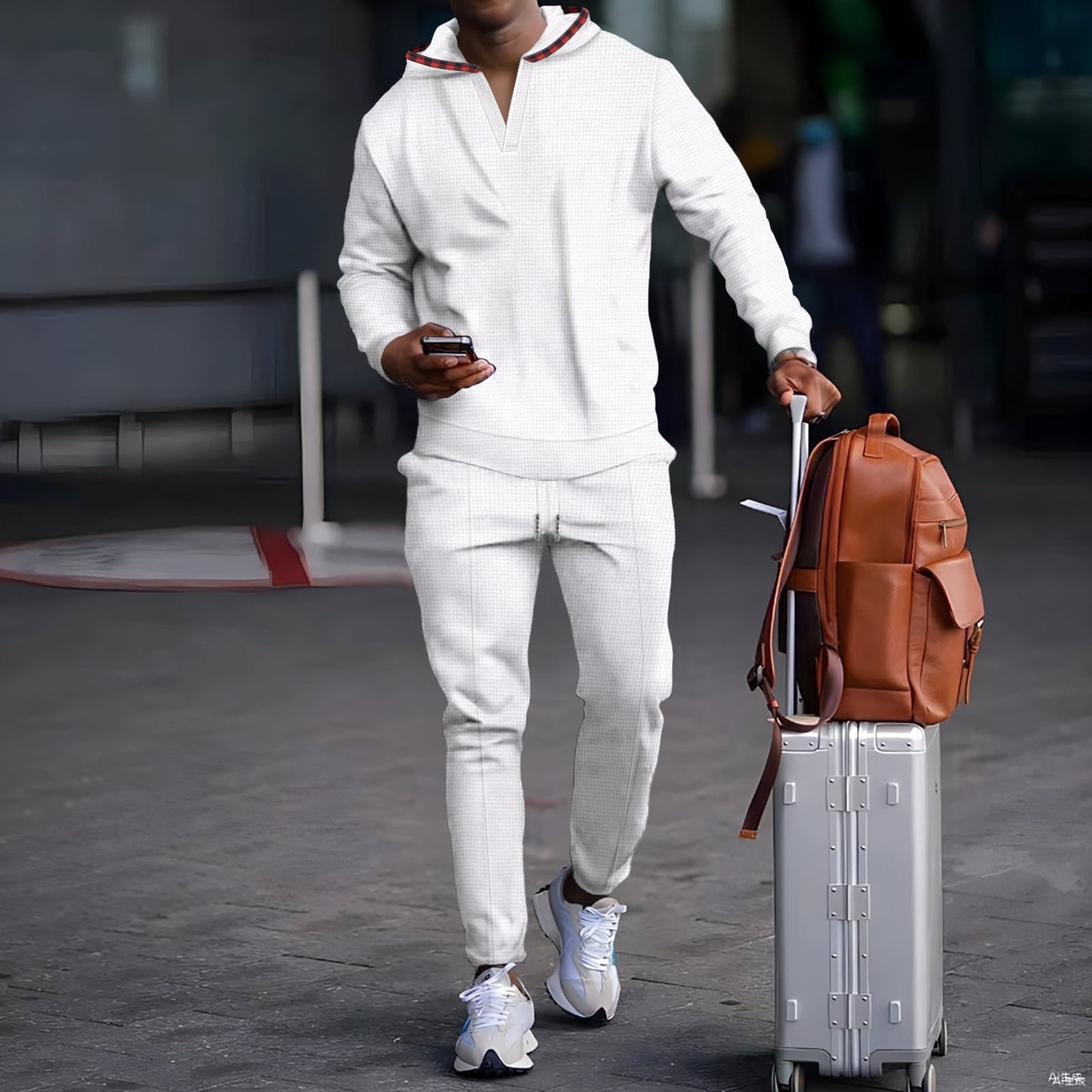 Herren Sportsatz Kapuzenpullover Atmungsaktiv Sportlich
