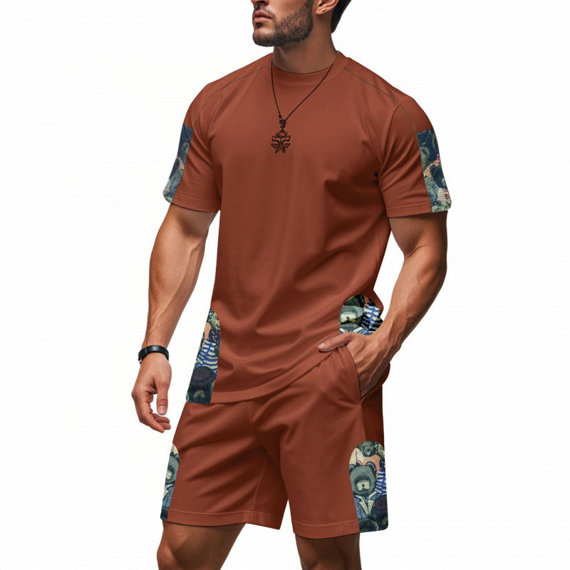 Herren Lounge Set Grafikdruck Modern Berlin Style