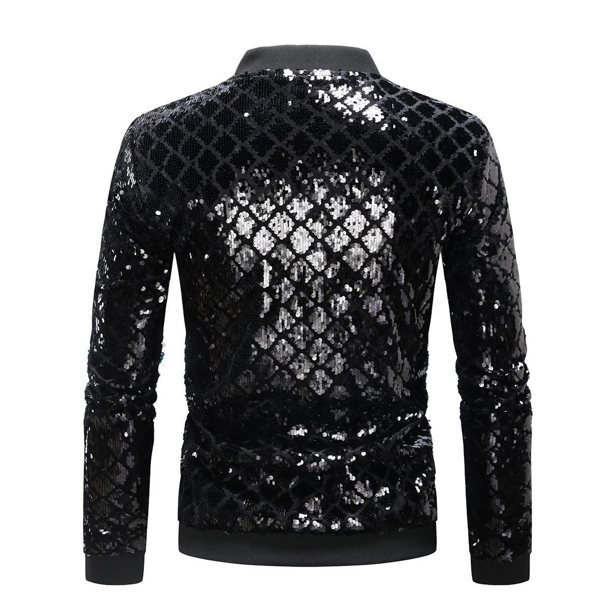 Herren Steppjacke Glitzernd Elegant Winter