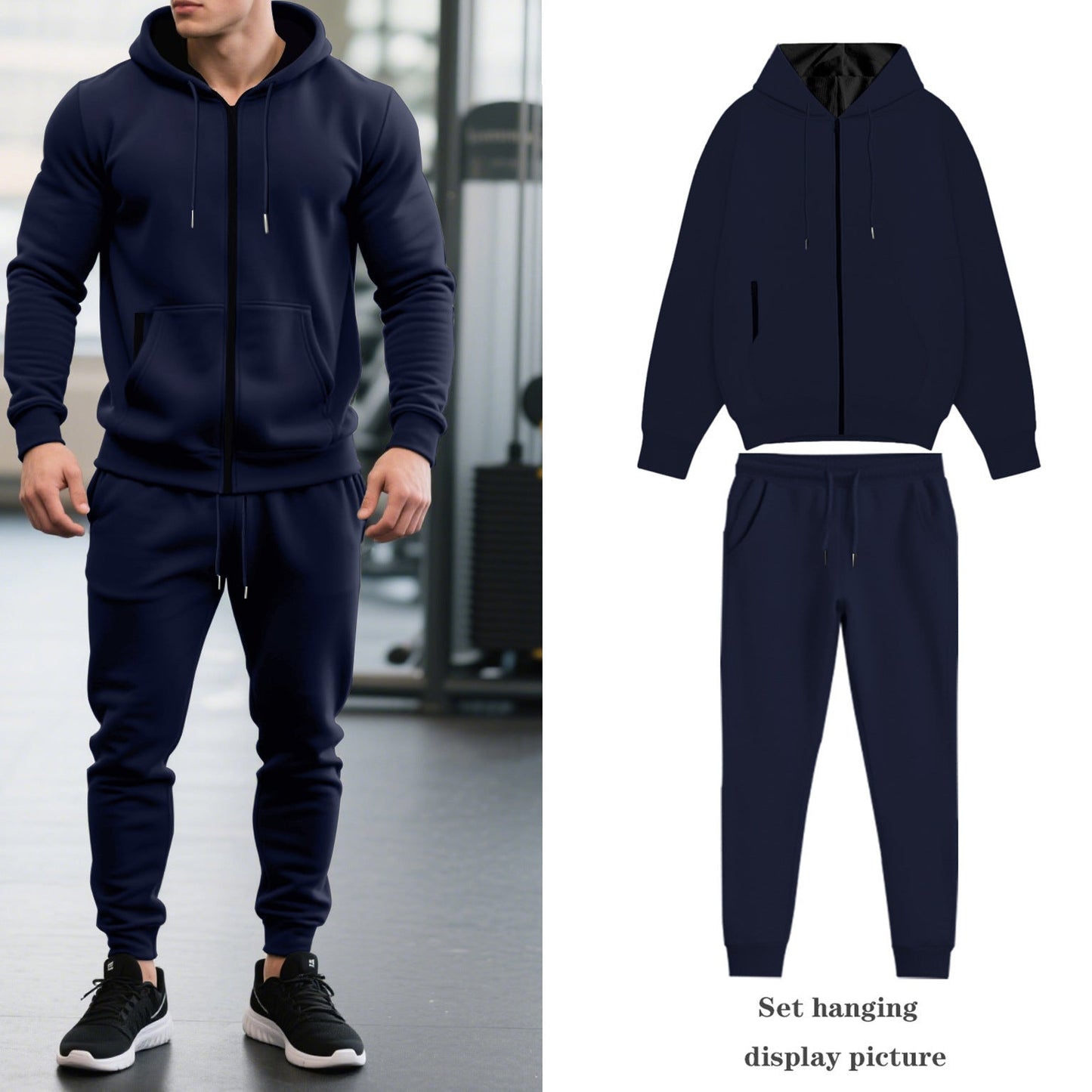Herren Sportanzug Kapuze Taschen Modern Funktionell