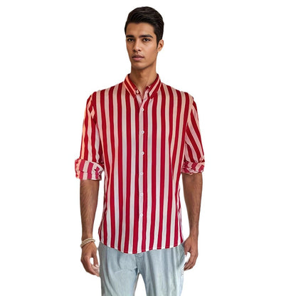 Herren Businesshemd Streifen Elegant Slimfit