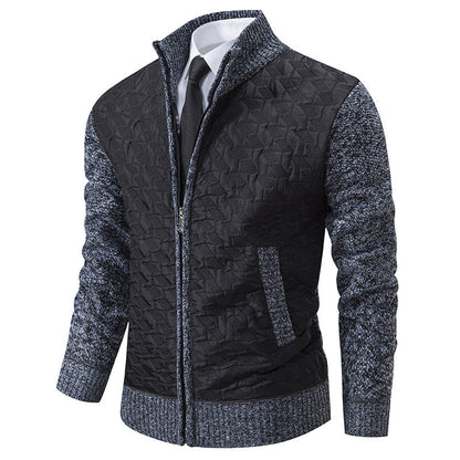 Herren Steppjacke Modern Struktur Obermaterial Hochkragen
