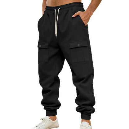 Herren Jogginghose Cargo Bequem Elastisch Funktionale Taschen