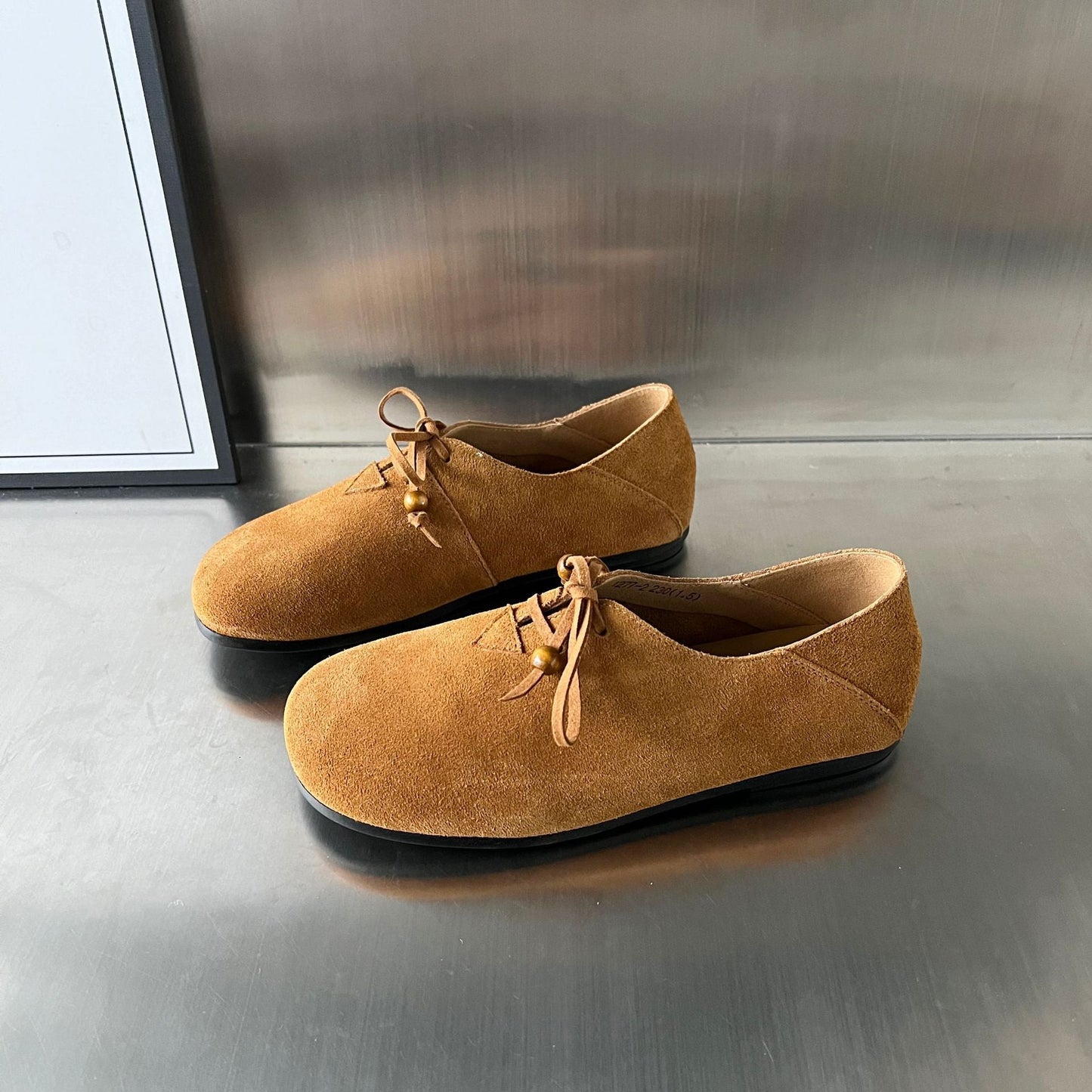 Damen Mokassins Bequem Schnürsenkel Modern - BerlinGlamour