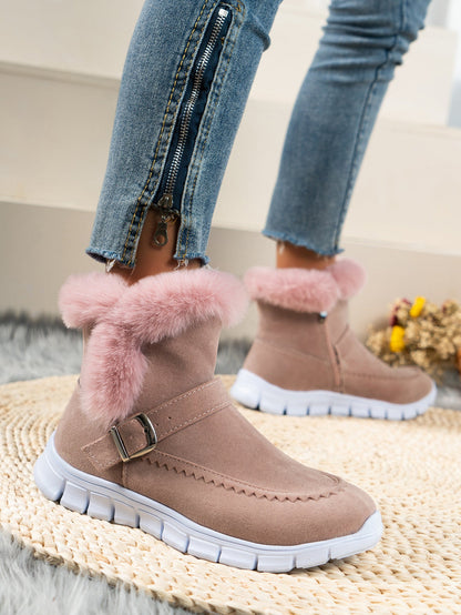 Damen Winterstiefel Warm Komfortabel mit Kunstfell