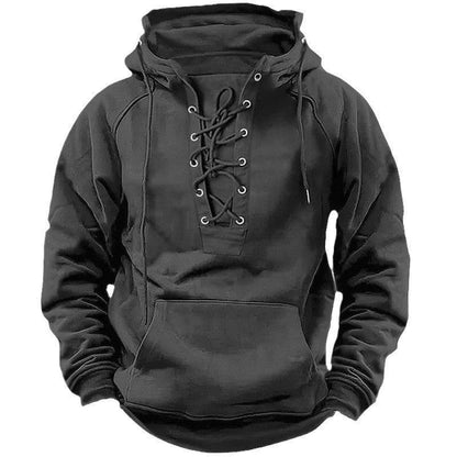 Herren Kapuzensweatshirt Weich Modern Schnüren