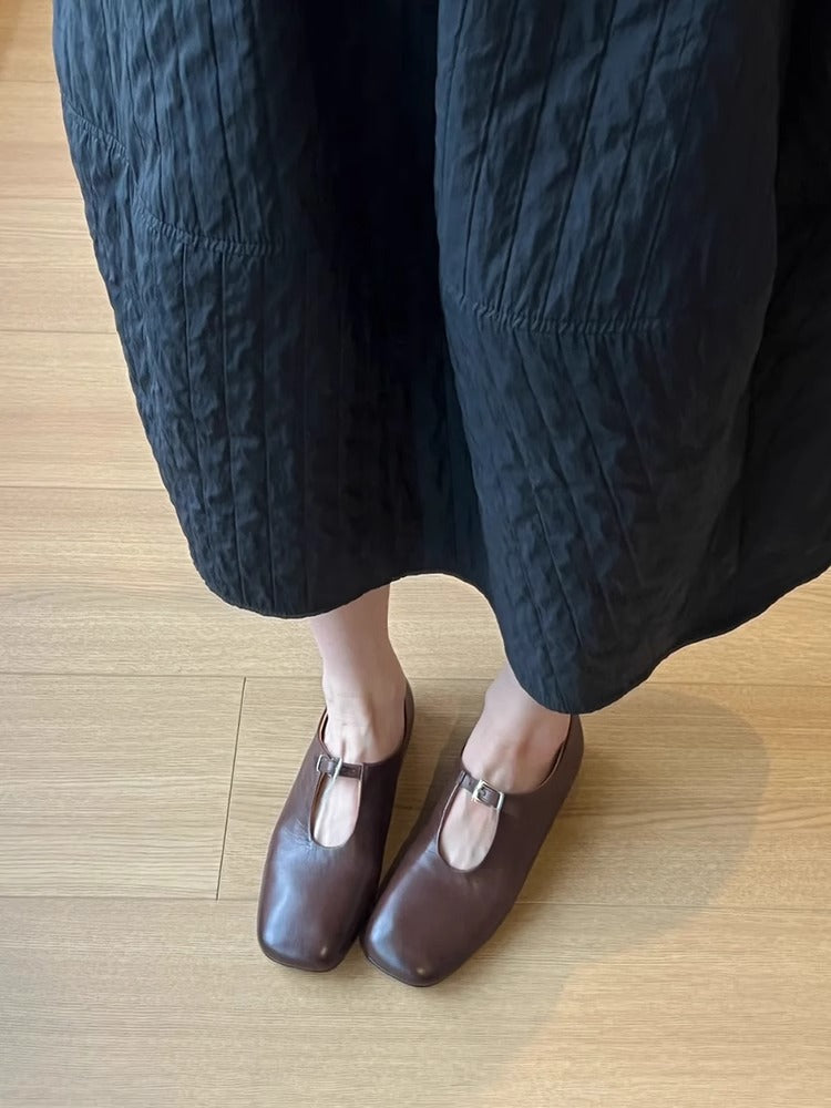 Damen Schuhe Mary Jane Elegant Leder Schwarz