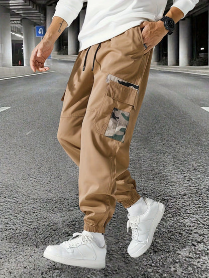 Herren Cargo-Hose Modern Mit Vielen Taschen