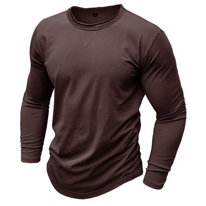 Herren Langarmshirt Sportlich Rundhals Modern